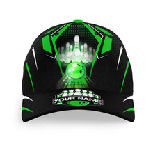 Load image into Gallery viewer, Personalized Bowling 3D Cap, Bowling Hat for Men &amp; Women Bowling Cap with Name CHT02