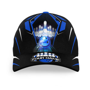 Personalized Bowling 3D Cap, Bowling Hat for Men & Women Bowling Cap with Name CHT02