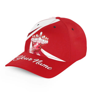 Custom Name Bowling Hat Personalized Bowling Cap 3D Bowling Cap for Team League BDT437