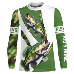 Bass Fishing camo Custom Long Sleeve performance Fishing Shirts, Personalized Bass Fishing jerseys TTN56