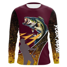 Load image into Gallery viewer, Bass Fishing Hook Jerseys Fisherman Performance Custom Name Fishing UV Shirts TTN04