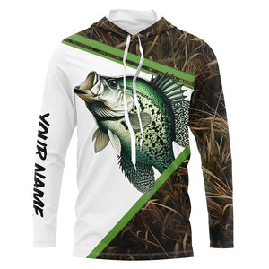 Crappie Fishing camo jerseys customize name long sleeves shirts - gift for Fishing lovers TTN44