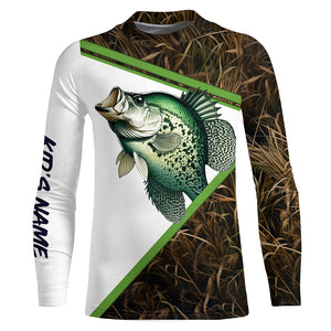 Crappie Fishing camo jerseys customize name long sleeves shirts - gift for Fishing lovers TTN44