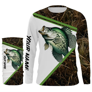 Crappie Fishing camo jerseys customize name long sleeves shirts - gift for Fishing lovers TTN44