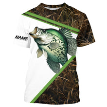 Load image into Gallery viewer, Crappie Fishing camo jerseys customize name long sleeves shirts - gift for Fishing lovers TTN44