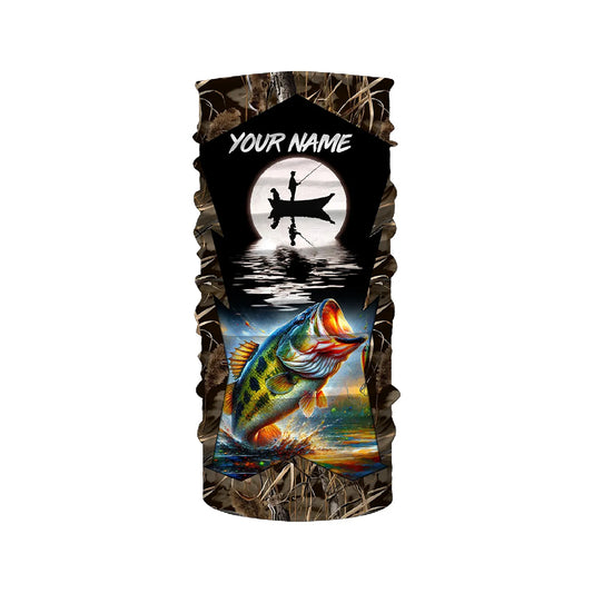 Bass Fishing Fisherman in boat Custom Name 3D Tournament Fishing Shirts UV Protection TTN87