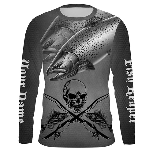 Chinook Salmon Fish Reaper Custom Long Sleeve Performance Fishing Shirts, Salmon Fishing Jerseys TTN77