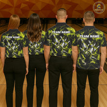 Load image into Gallery viewer, Neon Yellow Women’s Bowling Shirt Custom Bowling Team Jersey Polo &amp; Quarter Zip TTN130