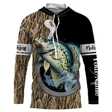 Load image into Gallery viewer, Crappie Fishing Jerseys Fish Hook Camo UV Customize Name Long Sleeve Shirts TTN41