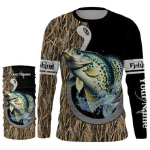 Load image into Gallery viewer, Crappie Fishing Jerseys Fish Hook Camo UV Customize Name Long Sleeve Shirts TTN41