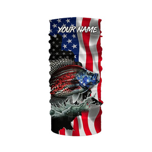 Crappie fishing American flag Custom UV protection performance long sleeve fishing jerseys TTV141