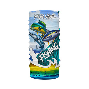 Wahoo Mahi Tuna slam Custom performance Fishing Shirts, Offshore slam Fishing shirt TTV92