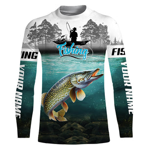 Custom Northern Pike Fishing jerseys, Pike Long Sleeve performance Fishing Shirts TTV80