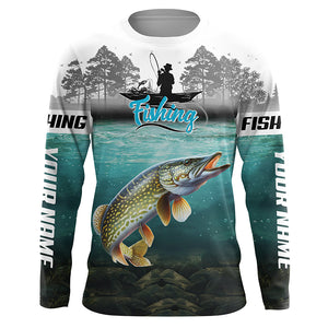 Custom Northern Pike Fishing jerseys, Pike Long Sleeve performance Fishing Shirts TTV80