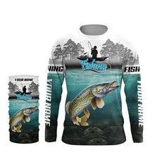 Load image into Gallery viewer, Custom Northern Pike Fishing jerseys, Pike Long Sleeve performance Fishing Shirts TTV80