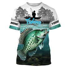 Load image into Gallery viewer, Custom Crappie Long Sleeve Tournament Fishing Shirts, Crappie Fishing Jerseys TTV136