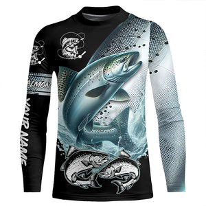 Custom Chinook King Salmon Fishing jerseys, King Salmon Long Sleeve tournament Fishing Shirts TTV76