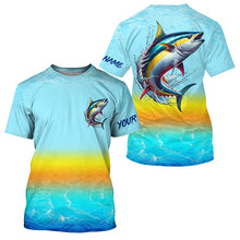 Load image into Gallery viewer, Tuna fishing Custom Name UV protection fishing jersey, fishing tournament shirts TTV44