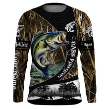 Load image into Gallery viewer, Bass fishing camo fishing Custom name UV protection performance fishing jerseys TTV46