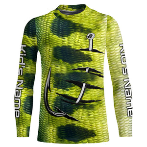 Bass Fish scale Fish hook Custom Long Sleeve Fishing Shirts UV Protection TTV88