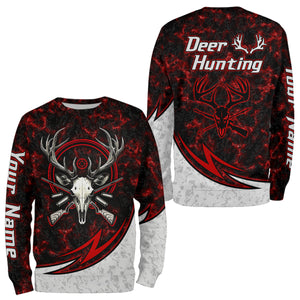 Personalized Deer Hunting Shirts Custom Camouflage Style Trendy Hunters Clothing For Men And Women | Red YYD0055