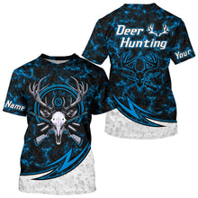 Load image into Gallery viewer, Personalized Deer Hunting Shirts Custom Camouflage Style Trendy Hunters Clothing For Men And Women | Blue YYD0056