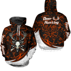 Personalized Deer Hunting Shirts Custom Camouflage Style Trendy Hunters Clothing For Men And Women | Orange YYD0057