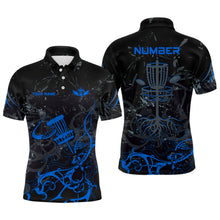 Load image into Gallery viewer, Colors Camo Black Mens Disc Golf Polo Shirts Custom Disc Golf Basket Tree Personalized Golf Gifts For Men TY2