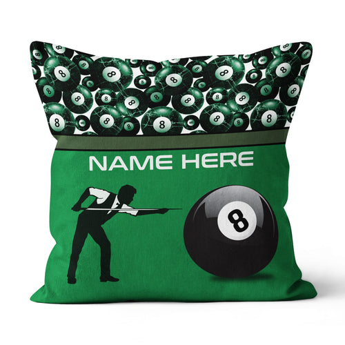 Playing 8-Ball Billiards Custom Pillow YYD0010