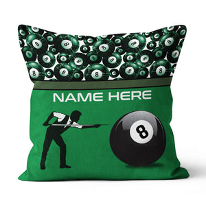 Playing 8-Ball Billiards Custom Pillow YYD0010