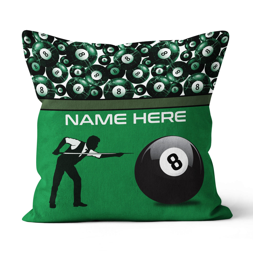 Playing 8-Ball Billiards Custom Pillow YYD0010