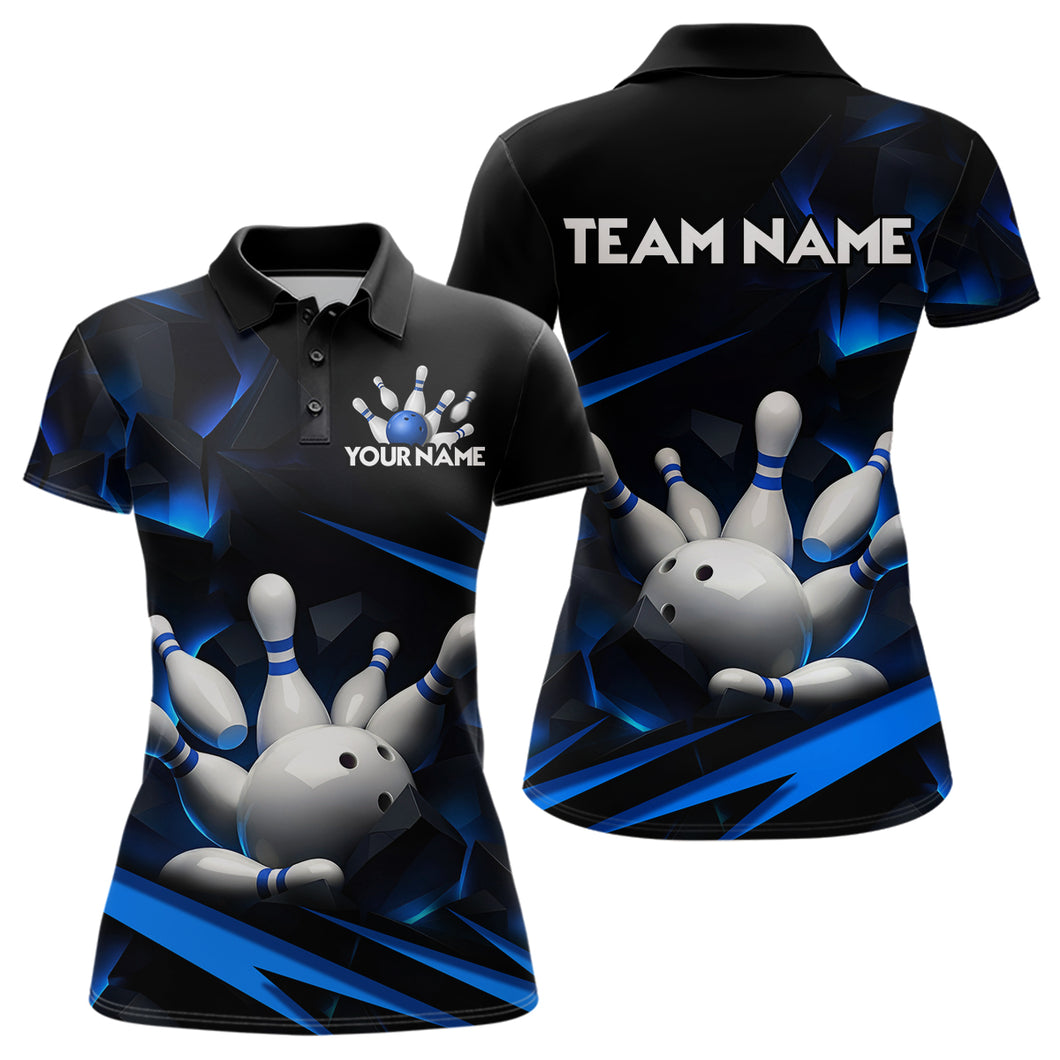 Personalized Bowling Abstract Design Shirt for Womens Custom Bowling Team Jersey Shirt YYD0022