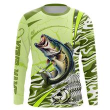 Load image into Gallery viewer, Bass Fishing Water Waves Camo Customize Shirts For Men And Women Personalized Fishing Gift YYD0065