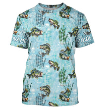 Load image into Gallery viewer, Largemouth Bass Fishing Algae Pattern Customize Shirts For Men And Women Personalized Fishing Gift YYD0025