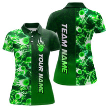 Load image into Gallery viewer, Bowling Shirt For Womens Custom Name Bowling Flame Lightning Team Jersey Shirt YYD0030