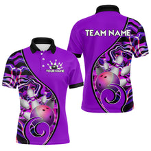 Load image into Gallery viewer, Custom Bowling Team Polo Shirts for Men - Personalized Abstract Colors Bowling Jersey YYD0080