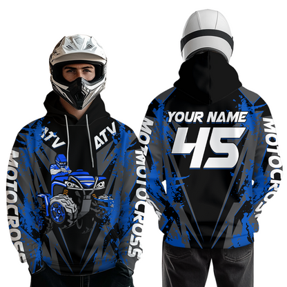 Custom ATV Motocross Hoodie for Adult Men Women Quad Shirt ATV Riding Hoodie MHATV17
