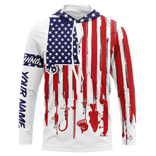 Load image into Gallery viewer, Alabama America flag UV protection performance fishing shirts A31