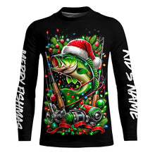 Load image into Gallery viewer, Merry Fishmas UV Protection Bass Fishing Shirt For Fisherman A57