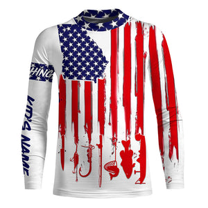 Georgia America flag UV protection performance fishing shirts A35