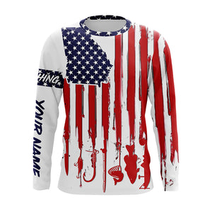 Georgia America flag UV protection performance fishing shirts A35