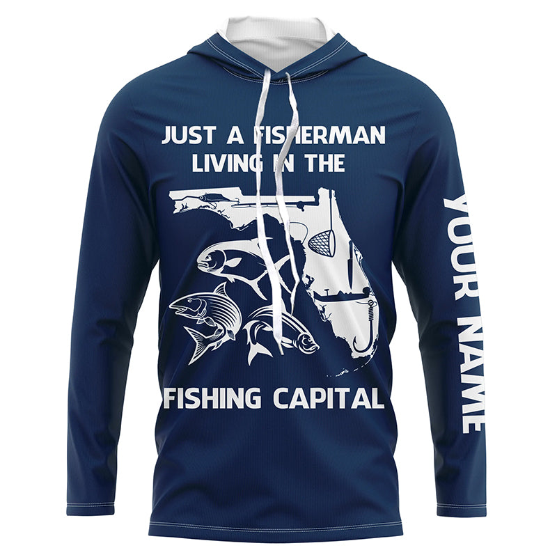 Fisherman living in the Fishing Capital UV protection custom name fishing shirts A32