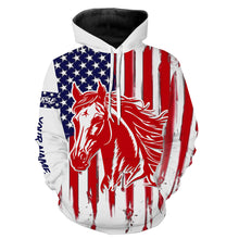 Load image into Gallery viewer, American Flag Patriotic Horse Shirt - A12