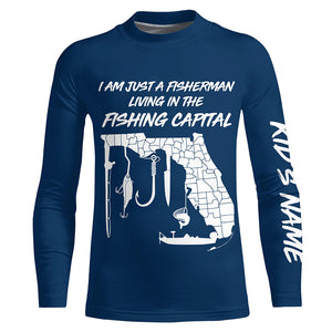 Just a fisherman living in the Fishing Capital UV protection performance fishing shirts A28