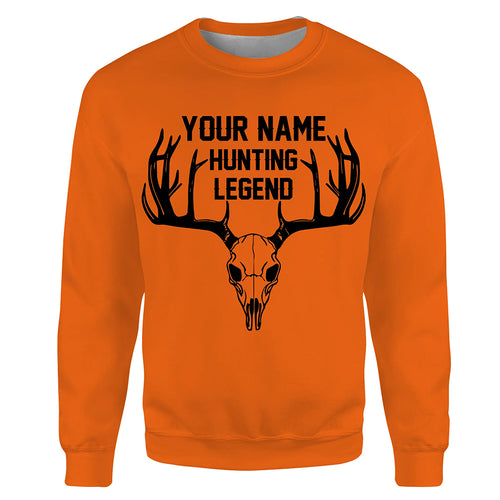 Deer Hunting Legend Personalized Custom Name Deer Skull Hunting Shirt For Hunters A46