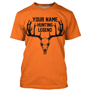 Deer Hunting Legend Personalized Custom Name Deer Skull Hunting Shirt For Hunters A46