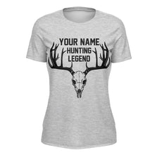 Load image into Gallery viewer, Deer Hunting Legend Personalized Custom Name Deer Skull Hunting Shirt For Hunters A46