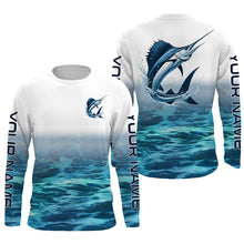 Load image into Gallery viewer, Sailfish Fishing Custom Long Sleeve Performance Fishing Shirts, Sailfish Saltwater Fishing Shirt IPHW6324