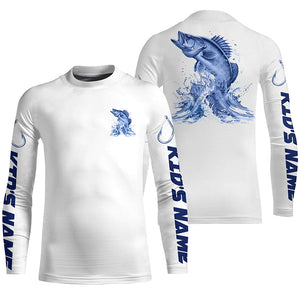 Personalized Walleye Long Sleeve Performance Fishing Shirts, Walleye Fishing Jersey IPHW6408