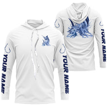 Load image into Gallery viewer, Personalized Marlin Long Sleeve Performance Fishing Shirts, Marlin Fishing Jersey IPHW6411